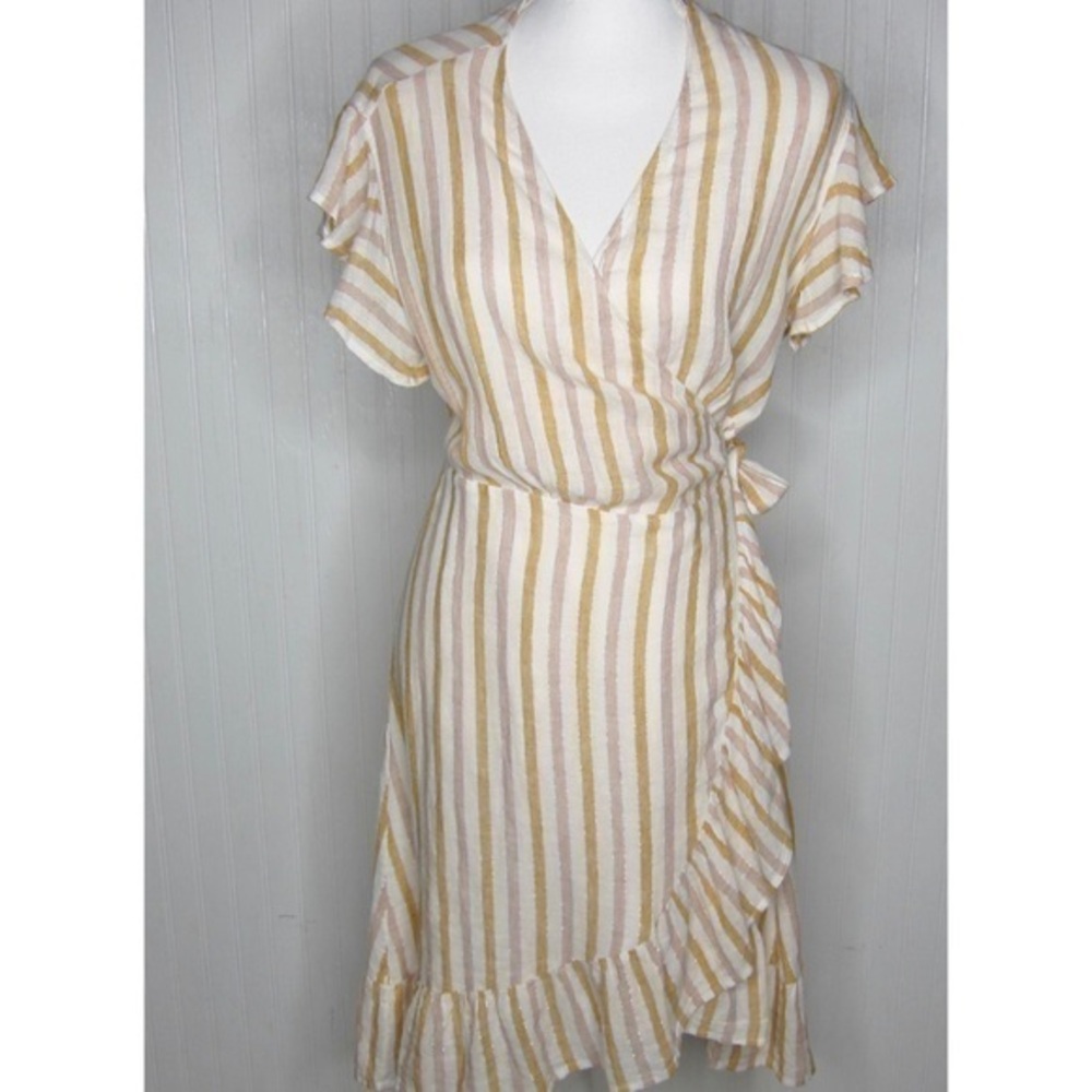 Rails Striped Wrap Dress Size M